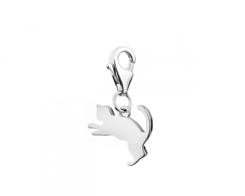 Sterling Silver Charms Pendant - Cat