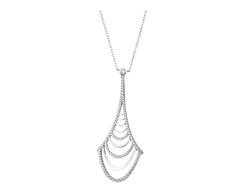 Sterling Silver Necklace with Cubic Zirconia