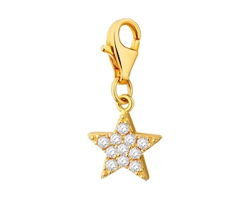 Gold Plated Silver Charms Pendant with Cubic Zirconia - Star></noscript>
                    </a>
                </div>
                <div class=