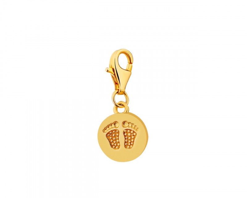 Gold Plated Silver Charms Pendant - Newborn, Feet, Baby