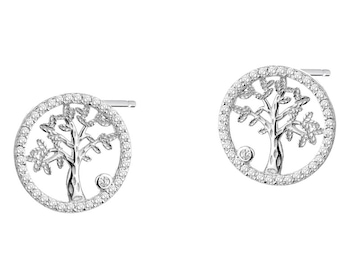 Sterling Silver Earrings with Cubic Zirconia - Tree></noscript>
                    </a>
                </div>
                <div class=