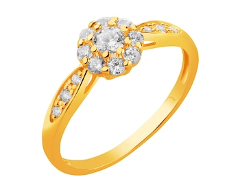 Yellow Gold Ring with Cubic Zirconia
