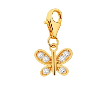 Gold Plated Silver Charms Pendant with Cubic Zirconia- Butterfly></noscript>
                    </a>
                </div>
                <div class=