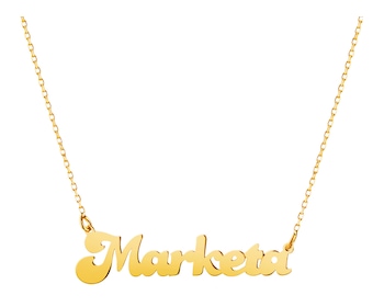 Yellow Gold Name Necklace - Marketa