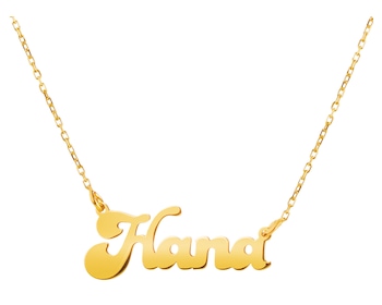 Yellow Gold Name Necklace - Hana