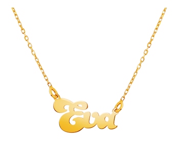 Yellow Gold Name Necklace - Eva