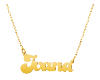 Yellow Gold Name Necklace - Ivana