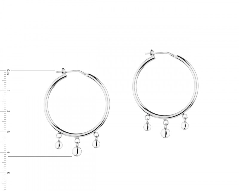 Sterling Silver Earrings - Hoop, Balls