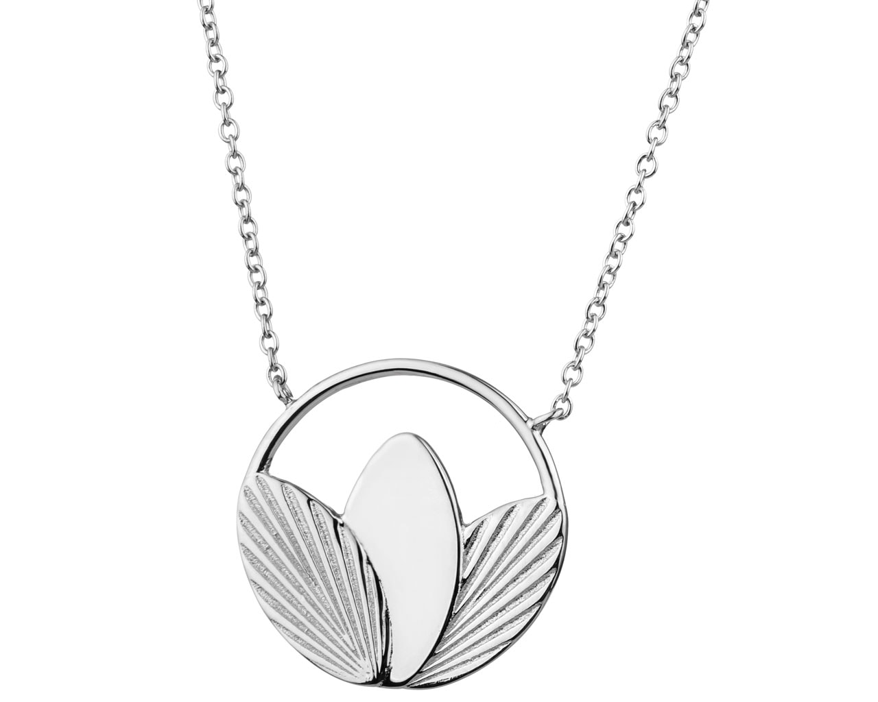 Stříbrný náhrdelník - květ