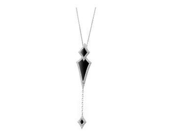 Sterling Silver Pendant with Cubic Zirconia & Onyx></noscript>
                    </a>
                </div>
                <div class=