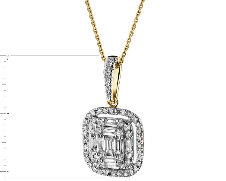 Zlatý přívěsek s diamanty - 0,50 ct - ryzost 585