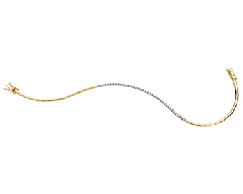 Yellow Gold Diamond Bracelet 0,23 ct - fineness 14 K