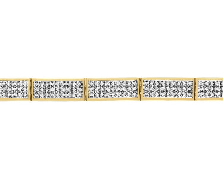 Yellow Gold Diamond Bracelet - 0,90 ct - fineness 14 K