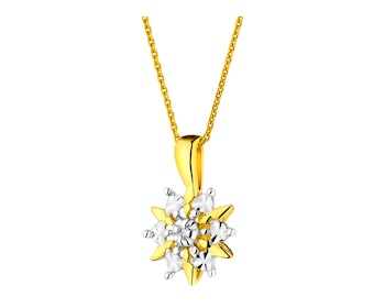 Yellow Gold Diamond Pendant 0,005 ct - fineness 14 K