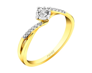 Yellow & White Gold Diamond Ring 0,08 ct - fineness 14 K></noscript>
                    </a>
                </div>
                <div class=