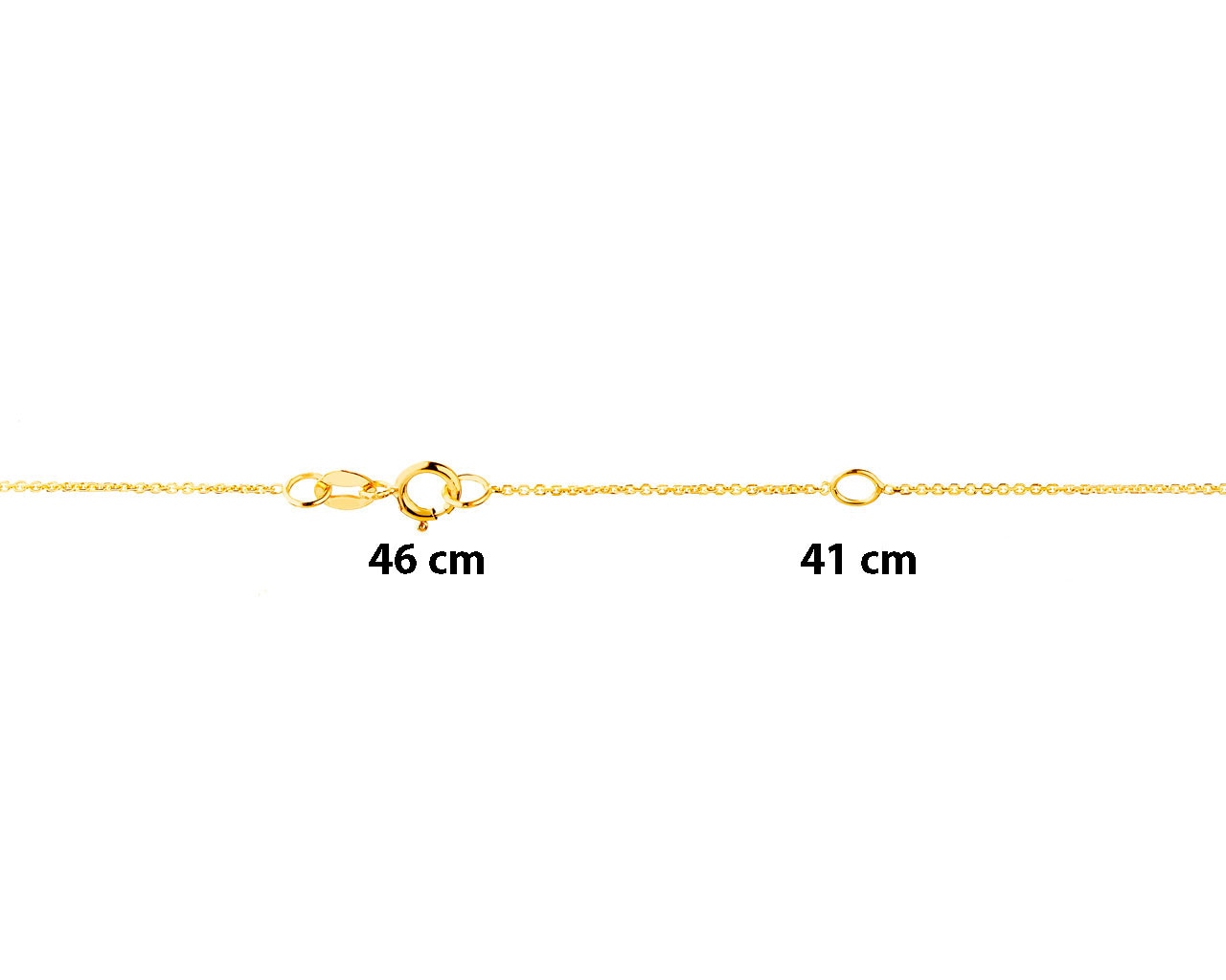 Naszyjnik z żółtego złota z diamentami - serce 0,04 ct - próba 375