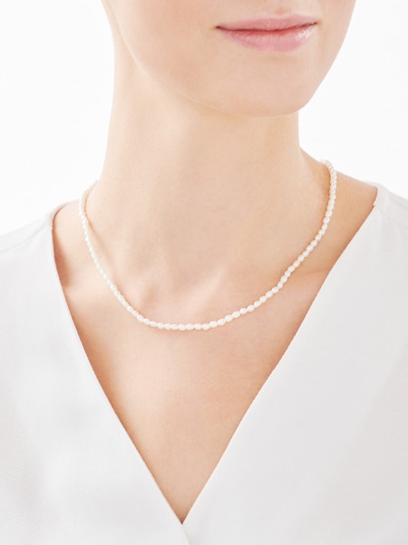 Yellow Gold Pearl Necklace