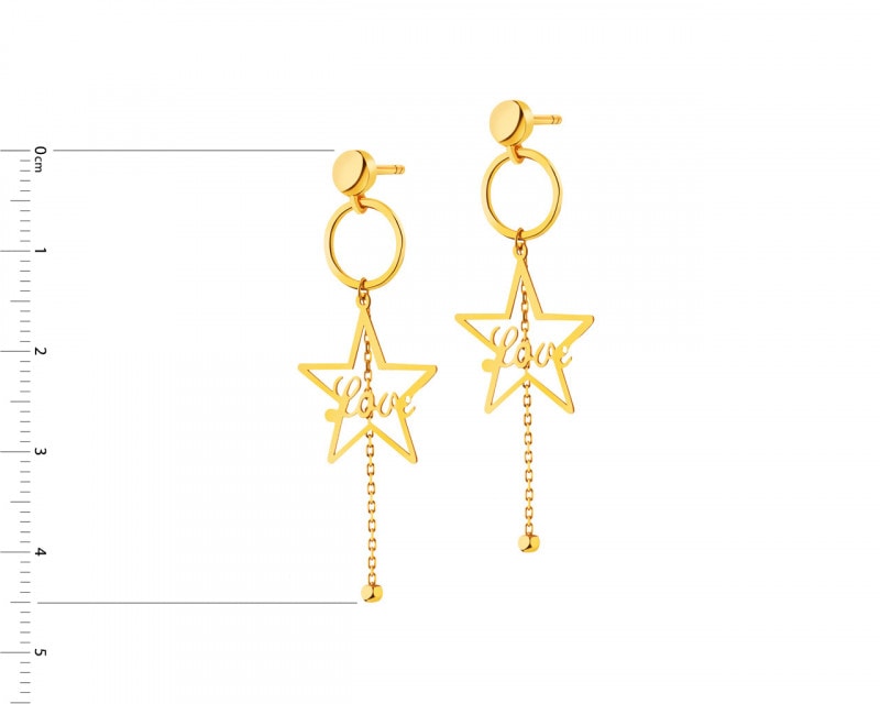 Yellow Gold Earrings - Stars