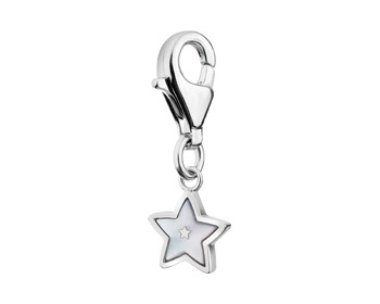 Sterling Silver Charms Pendant with Mother of Pearl - Star