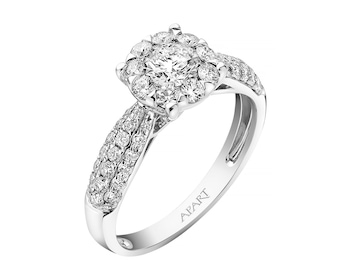 White Gold Diamond Ring 1,02 ct - fineness 14 K