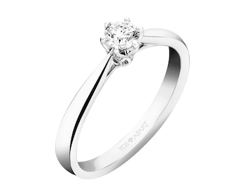 White Gold Diamond Ring 0,25 ct - fineness 18 K