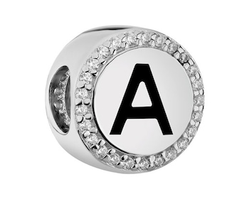 Zawieszka srebrna beads - litera A