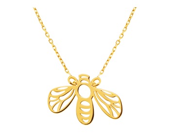 Yellow Gold Necklace - Insect