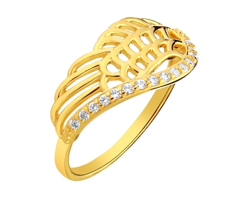 Złoty pierścionek z cyrkoniami - skrzydło></noscript>
                    </a>
                </div>
                <div class=