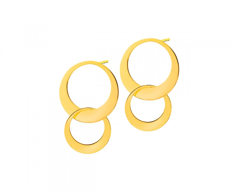 Yellow Gold Earrings - Circle