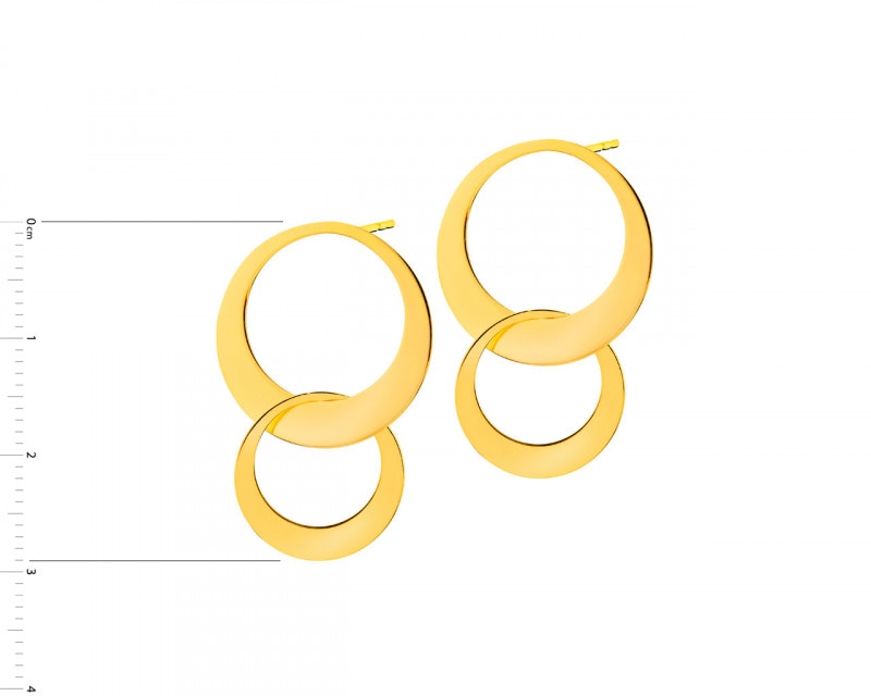 Yellow Gold Earrings - Circle