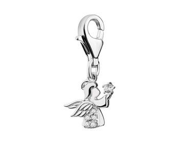 Sterling Silver Charms Pendant with Cubic Zirconia - Angel></noscript>
                    </a>
                </div>
                <div class=