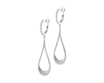 White Gold Diamond Earrings 0,46 ct - fineness 14 K