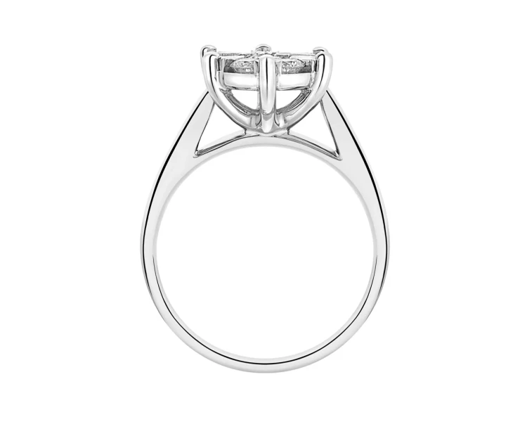 White Gold Diamond Ring 0,73 ct - fineness 14 K