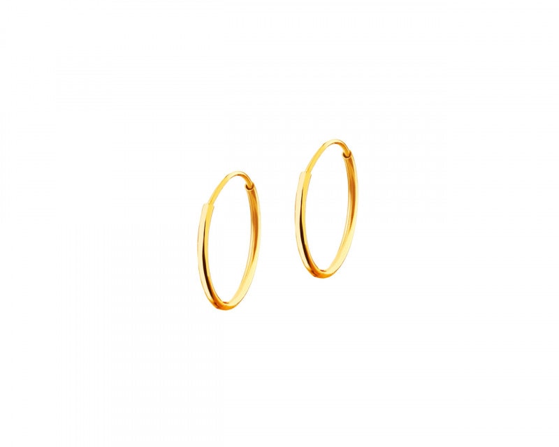 Zlaté náušnice kroužky - 15 mm