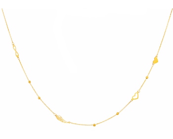Yellow Gold Necklace - Heart, Infinity, Wing