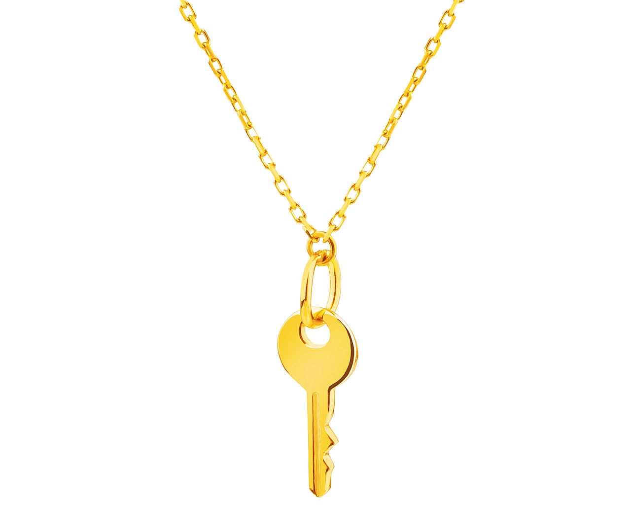 Yellow Gold Necklace - Key
