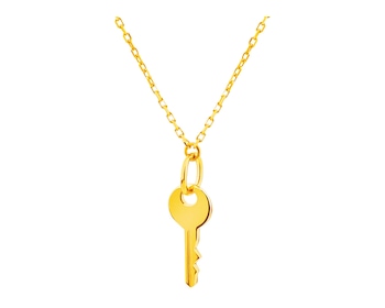 Yellow Gold Necklace - Key