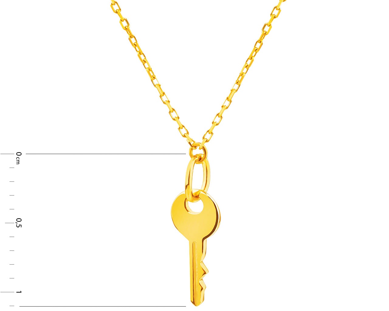 Złoty naszyjnik - kluczyk