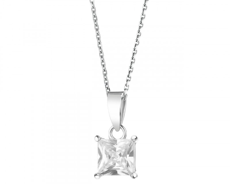Sterling Silver Pendant with Cubic Zirconia