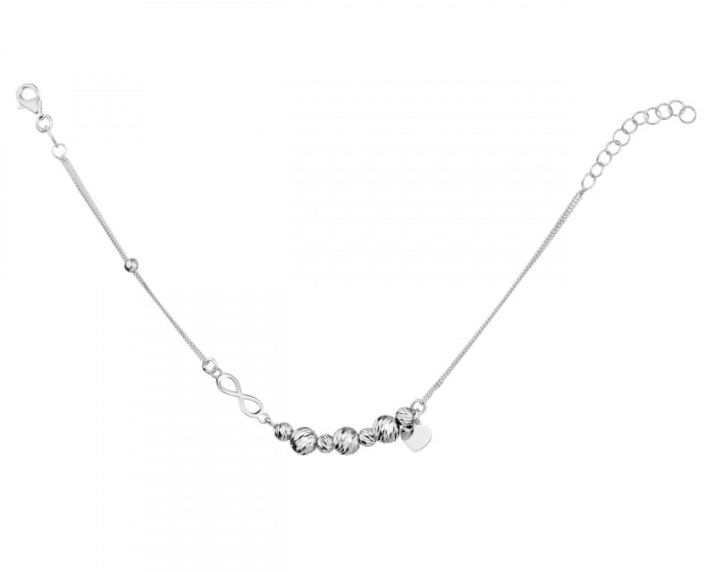 Sterling Silver Bracelet - Infinity, Heart