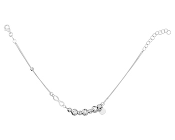 Sterling Silver Bracelet - Infinity, Heart