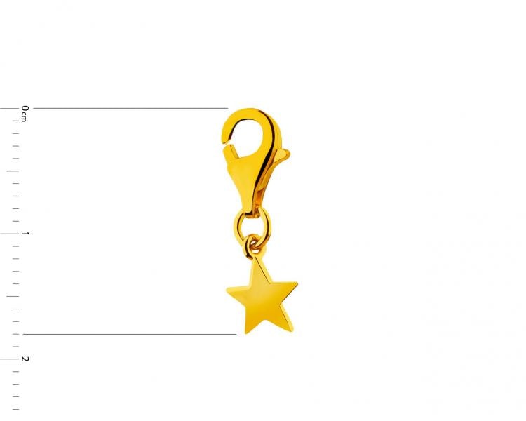 Yellow Gold Charms Pendant - Star