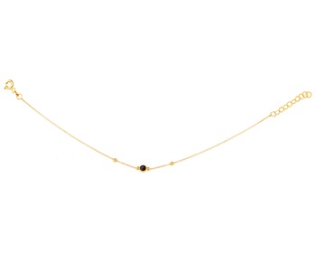 Yellow Gold Bracelet with Onyx