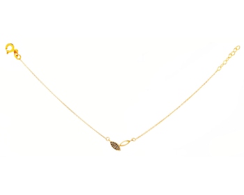 Złota bransoletka z cyrkoniami