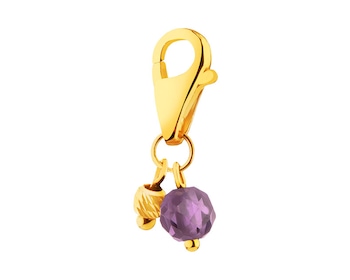 Yellow Gold Charms Pendant with Cubic Zirconia