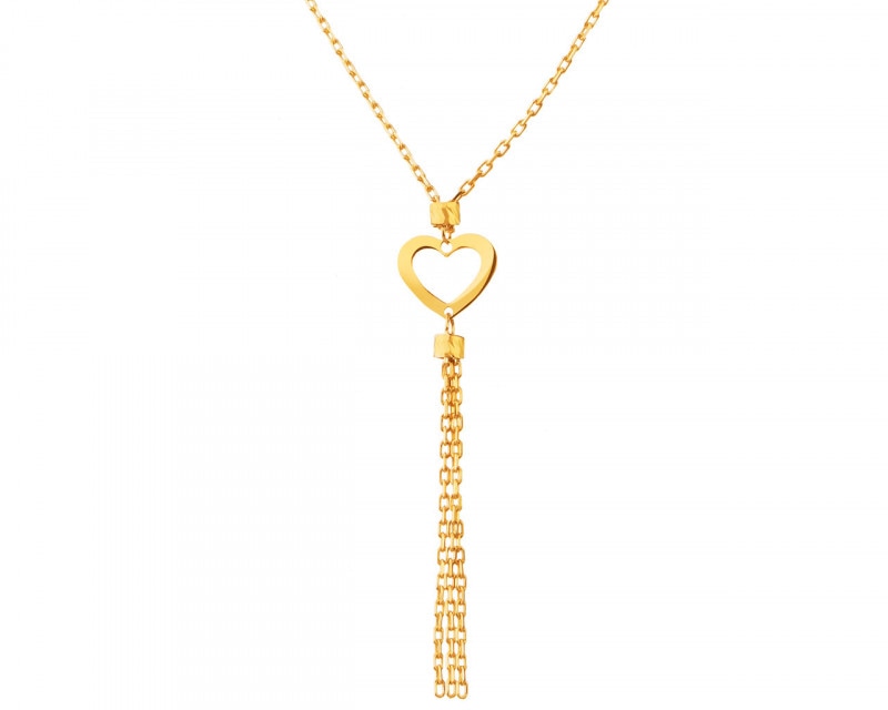 Yellow Gold Necklace - Heart