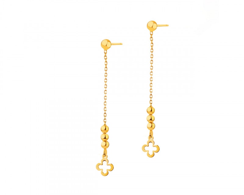 Gold Plated Silver Earrings - Balls