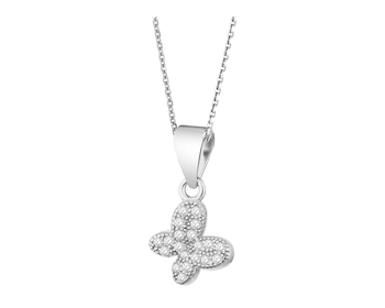 Sterling Silver Pendant with Cubic Zirconia - Butterfly></noscript>
                    </a>
                </div>
                <div class=