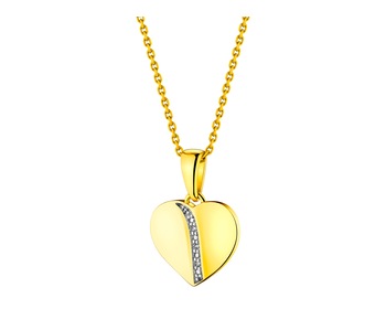 Yellow Gold Diamond Pendant - Heart></noscript>
                    </a>
                </div>
                <div class=