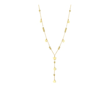 Yellow Gold Diamond Necklace 0,01 ct - fineness 14 K